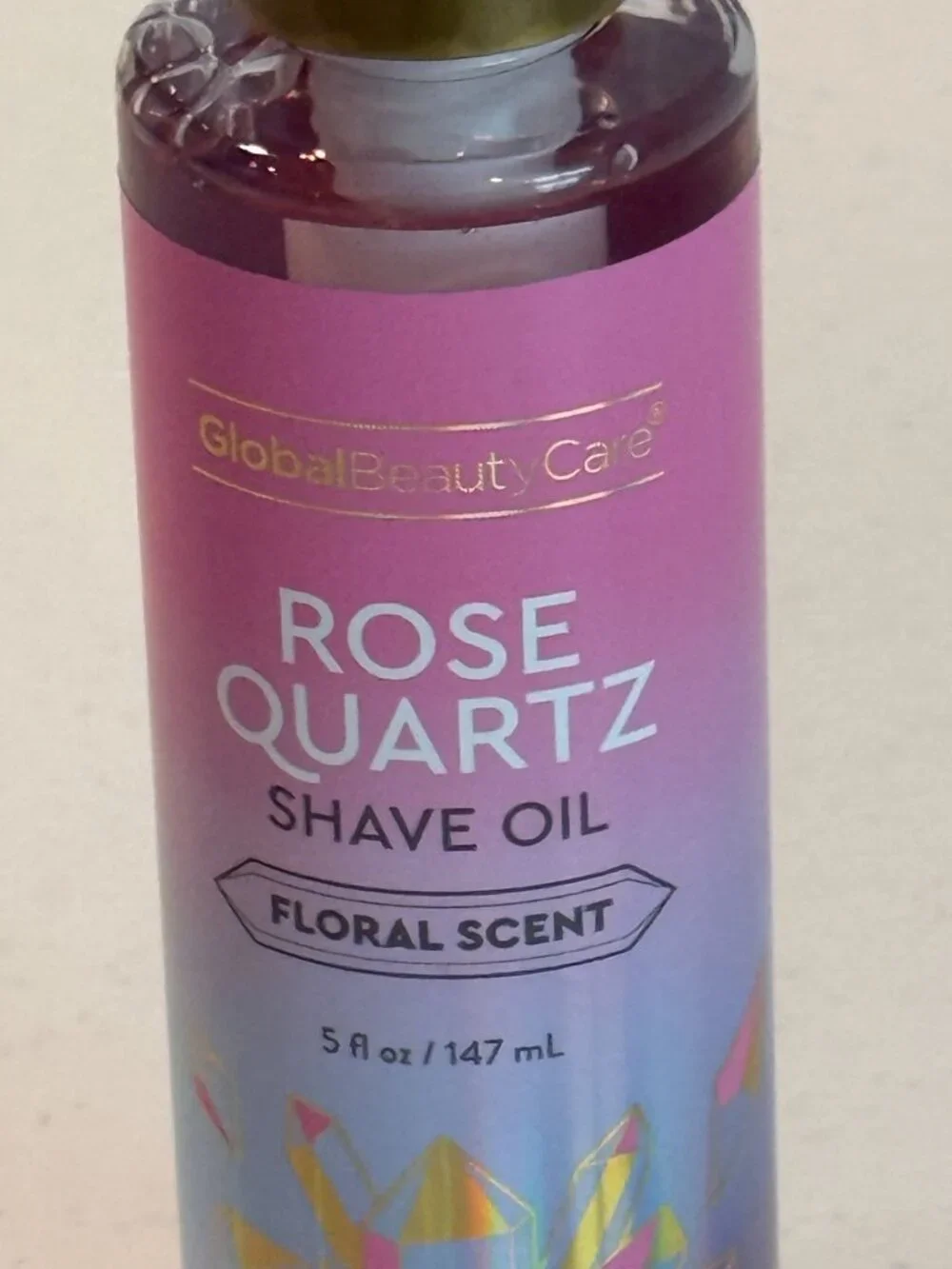 Global Beauty Care Rose Quartz Shave Oil Floral Scent 5 oz Hydrating
